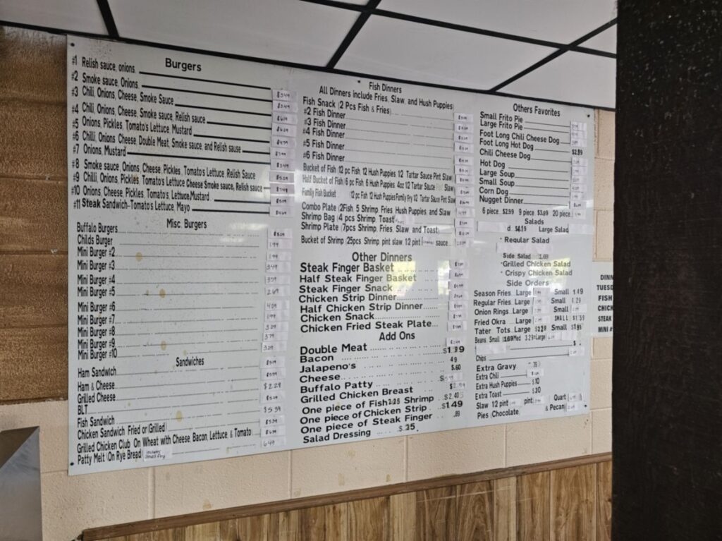 Char-Burger Stockade Menu 1